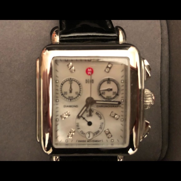 Michele Deco Diamond Chronograph 33 mm (Black Band Included) - Picture 10 of 10